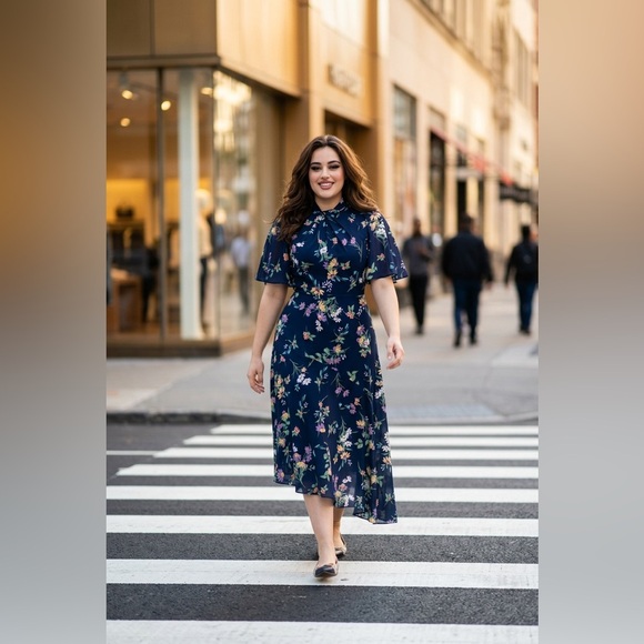 Maggy London Dresses & Skirts - Maggy London Navy Floral Maxi Dress